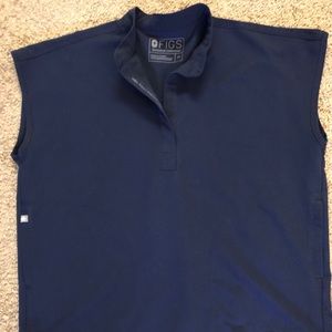 Figs flowy scrub top- navy blue size XS